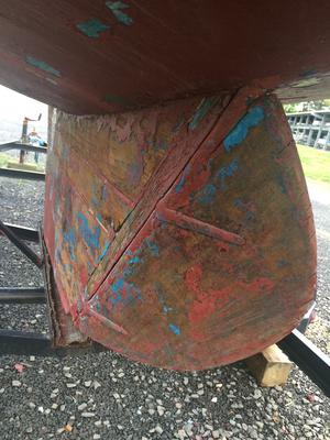 restoring wooden keel on 24' penn yan seabird