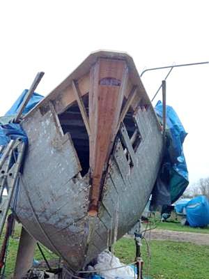 Wooden sloop 7 metre restoration project