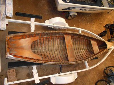 1980 14' cedar strip winestem rowboat