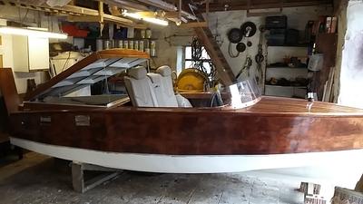 Wooden speed boat